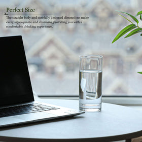 Wlasss glassware for entertaining guests with large ice cubes and fruit