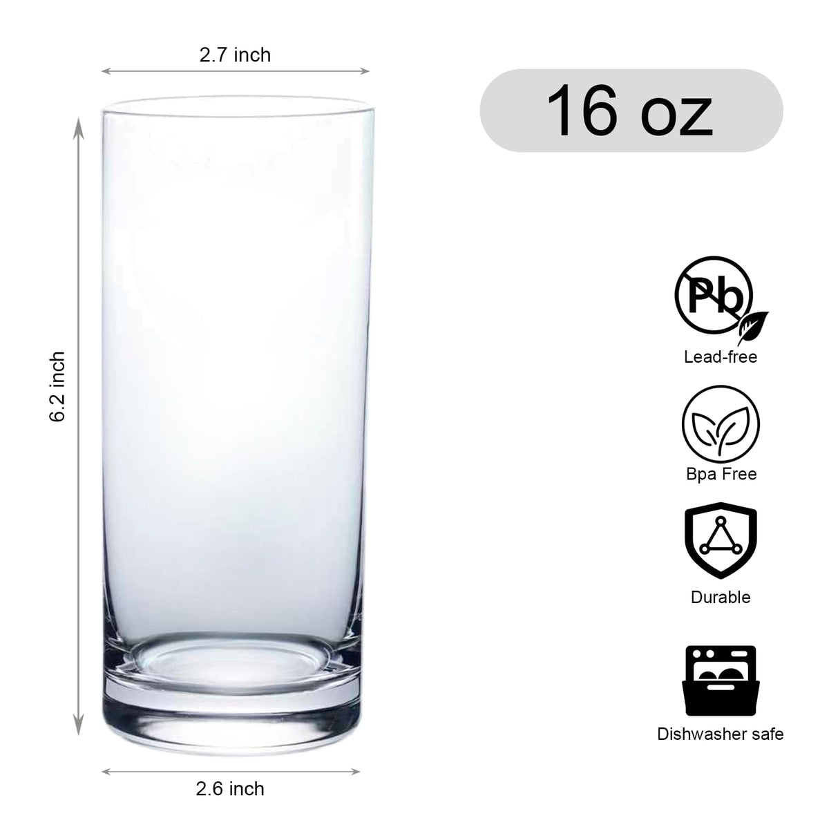 Wlasss ergonomic tall glass with comfortable grip and style