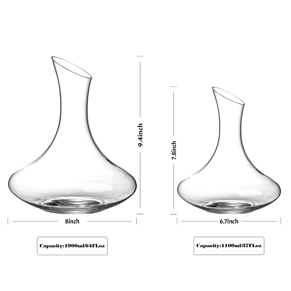 Wlasss lead-free crystal decanter closeup highlights craftsmanship and safe serving