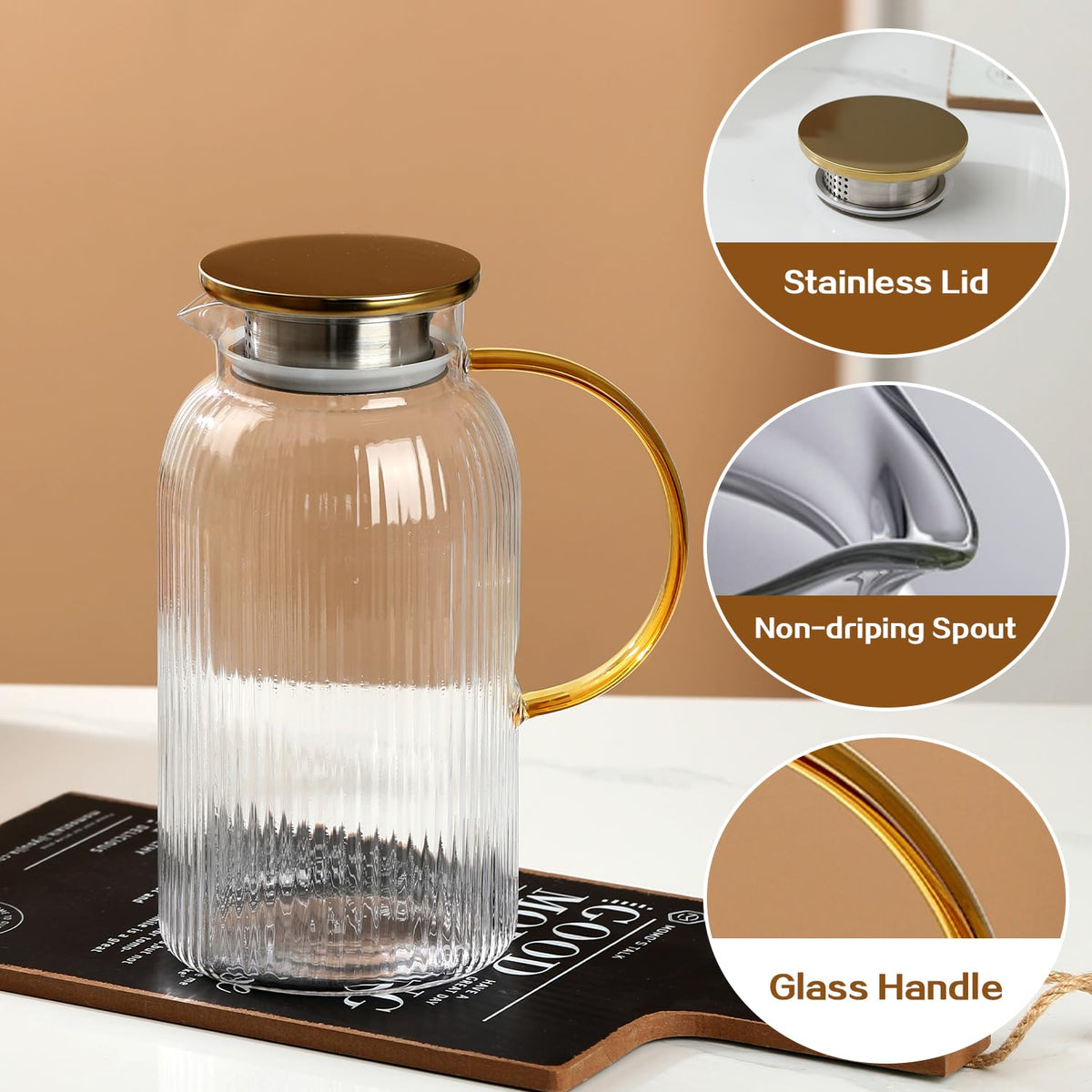 Wlasss stainless steel double opening lid prevents leaks and resists rust