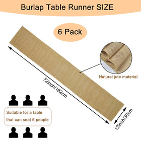 Wlirantim burlap table runner edge stitching close-up.