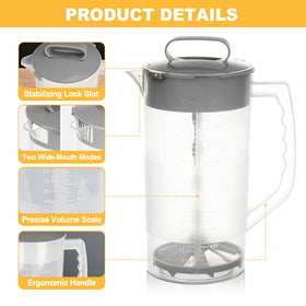 WLKSTS angled blades pitcher for thorough blending of beverages.
