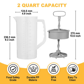 WLKSTS translucent pitcher shows liquid level for easy measurement.