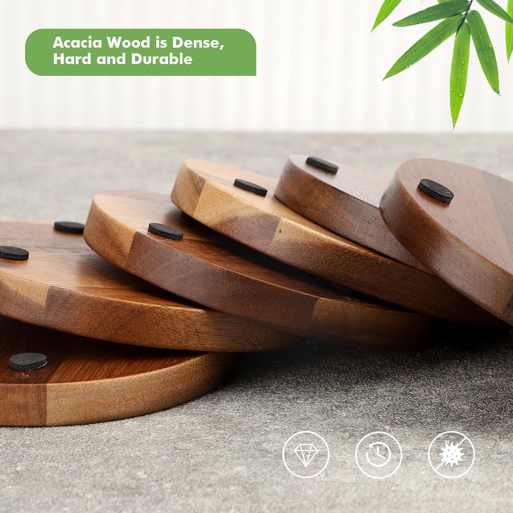 WLWNWFT coaster holder included keeps coasters organized on a coffee table