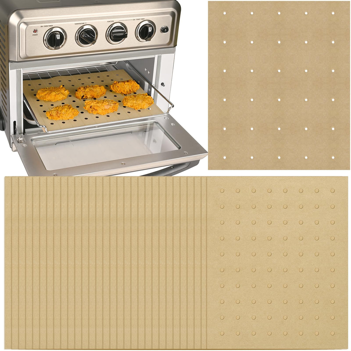 WMKGG air fryer parchment paper 11x9 perforated for even heat circulation