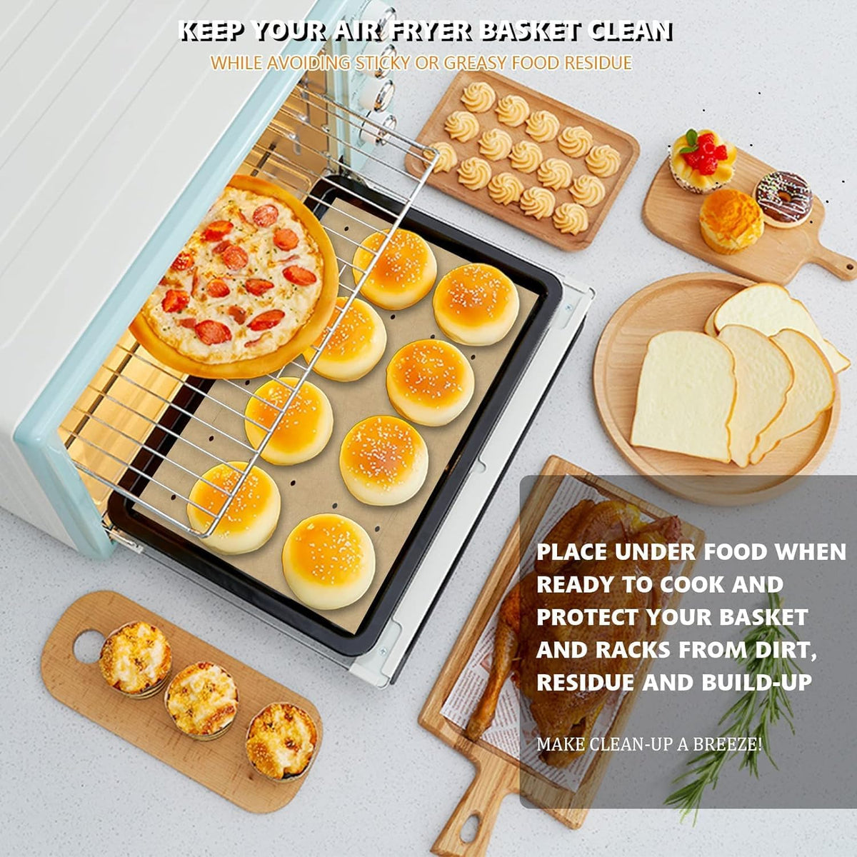 WMKGG disposable liner keeps fryer clean after cooking
