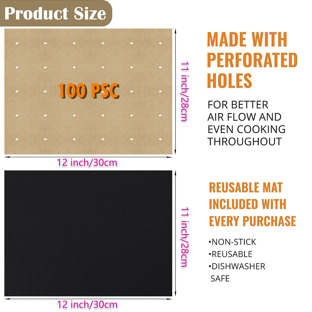 WMKGG Ninja Foodi compatible liner enhances airflow for crisper results.