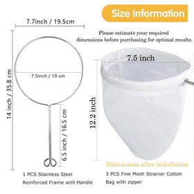 WMKGG filter bag stitching detail shows durable construction and leak prevention.