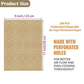 WMKGG unbleached parchment paper for air fryer cleanup and mess reduction