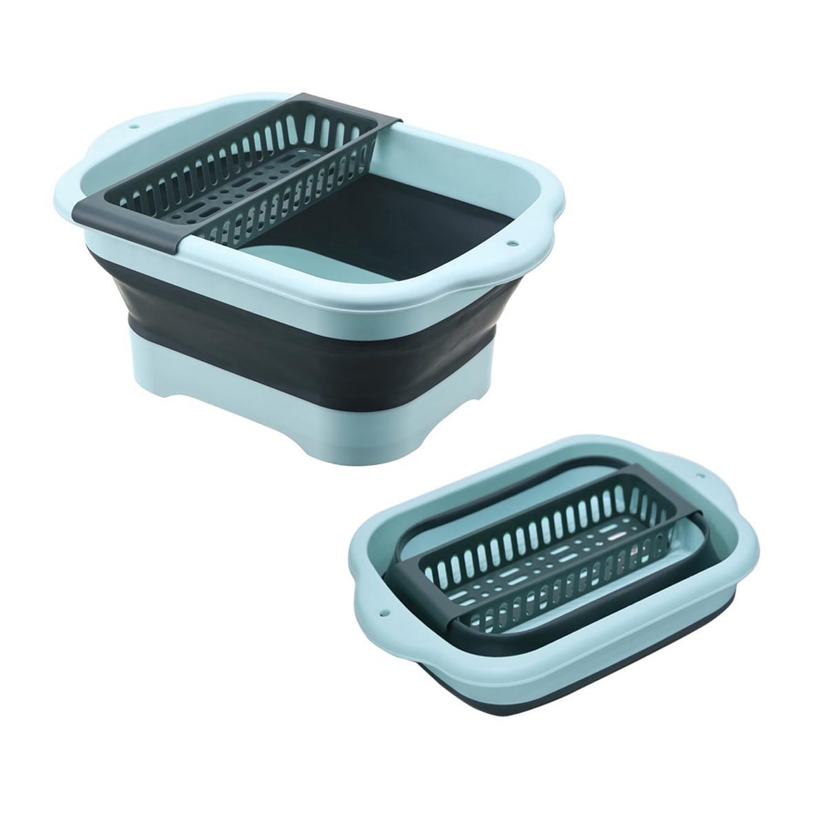 WMKJDS 11L collapsible dish basin with drain plug for easy water drainage outdoors