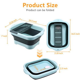 WMKJDS portable dish basin for kitchen prep and outdoor storage
