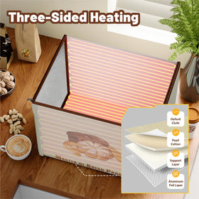 Wnfou foldable proofing box with viewing window checks rise