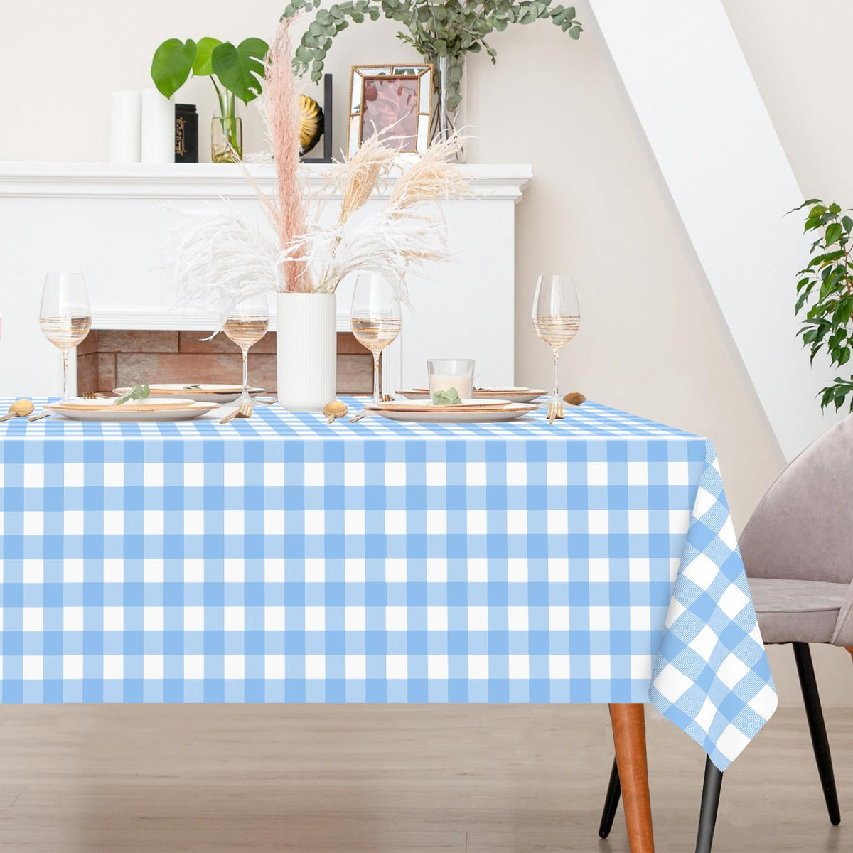 WNINK 54x108 inch tablecloth fits rectangular tables.