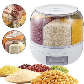 Wnnideo grain storage container with clear view of contents.