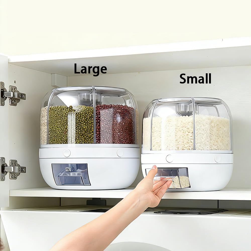 Wnnideo rice and grain container ideal for kitchen organization and easy access.
