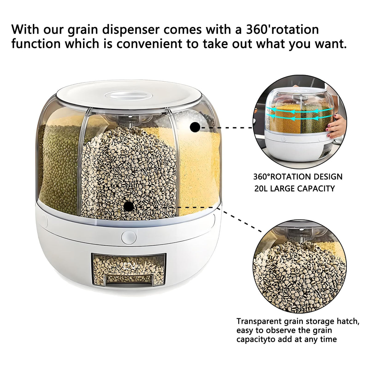 Wnnideo transparent cylinder design showing contents at a glance.