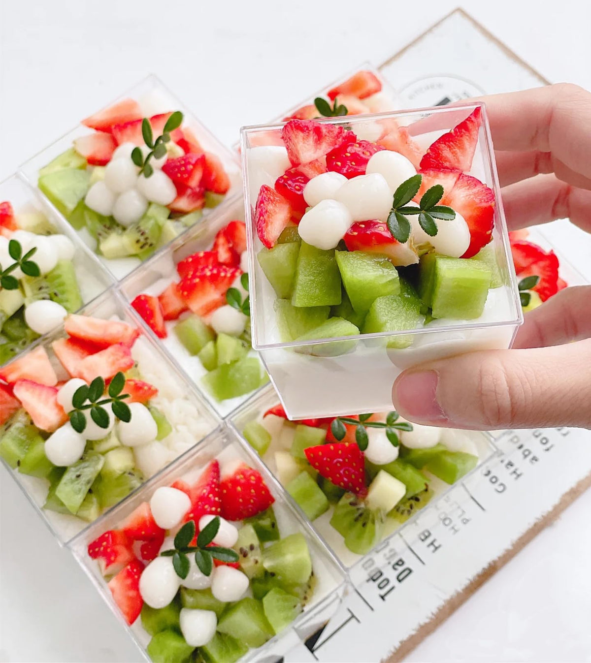 Wnqou spoons included, handy for serving mini treats at gatherings