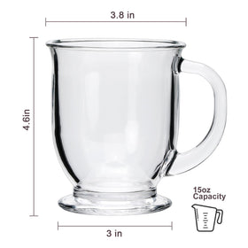 Woaiwo-q borosilicate glass mug with smooth rim for comfortable sipping.