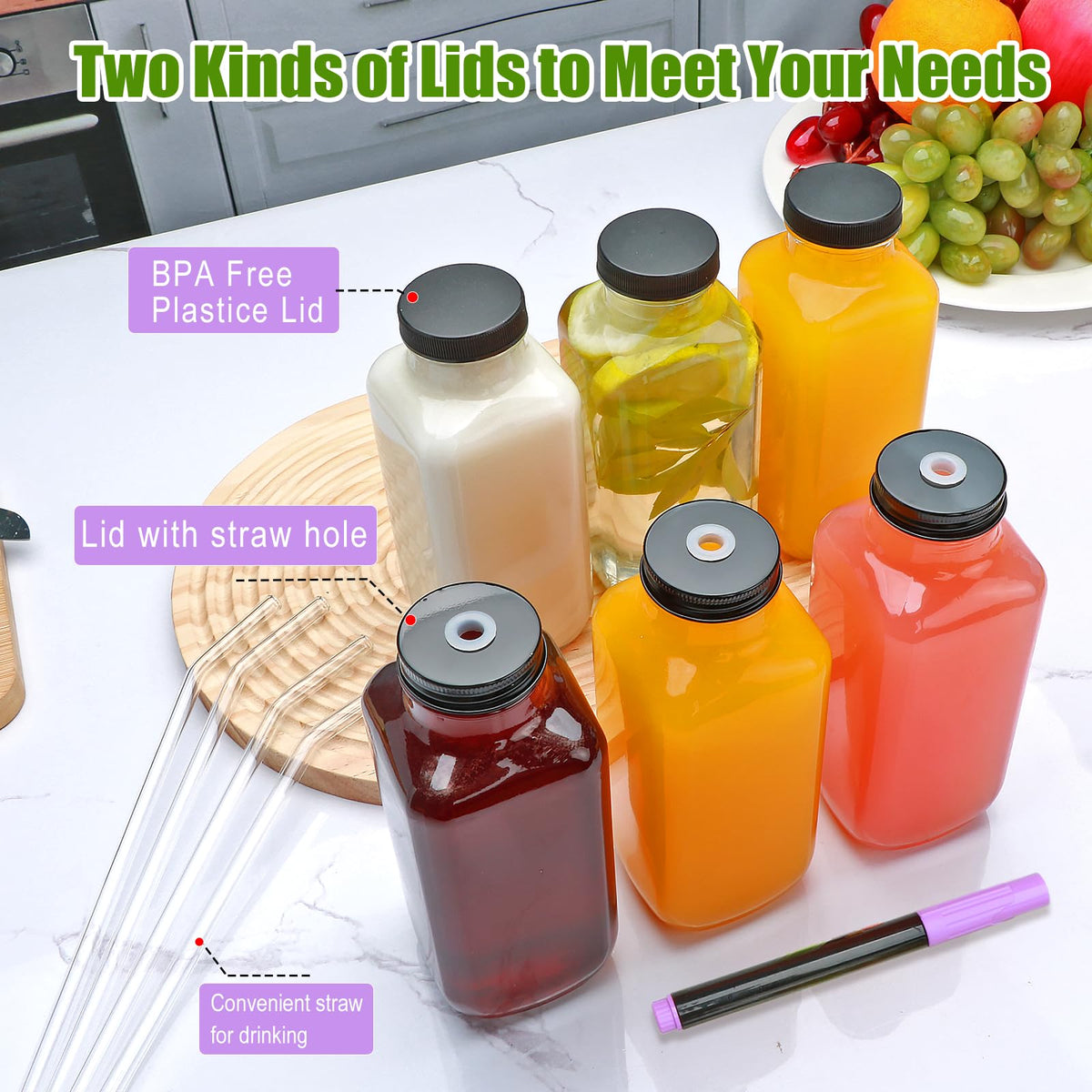 Woaiwo-q reusable straws included with the bottle set.