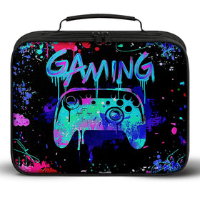 WOBAGMEN gamer lunch box full view showing compact insulated design for all-day freshness
