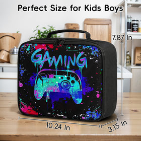 WOBAGMEN gamer lunch box insulated interior preserves snacks and meals