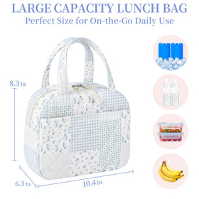WOBAGMEN insulated lunch bag interior preserves meals, great for busy office or campus days.