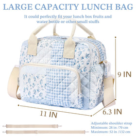 WOBAGMEN lunch bag side pocket holds water bottles for on-the-go hydration