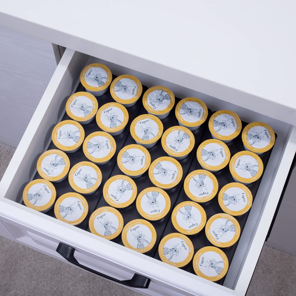 Wobivcs coffee pod storage organizer for kitchen drawer keeps K-Cups easy to grab.