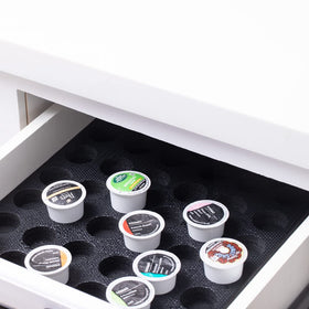 Wobivcs compact 60-pod organizer in drawer keeps pods accessible.