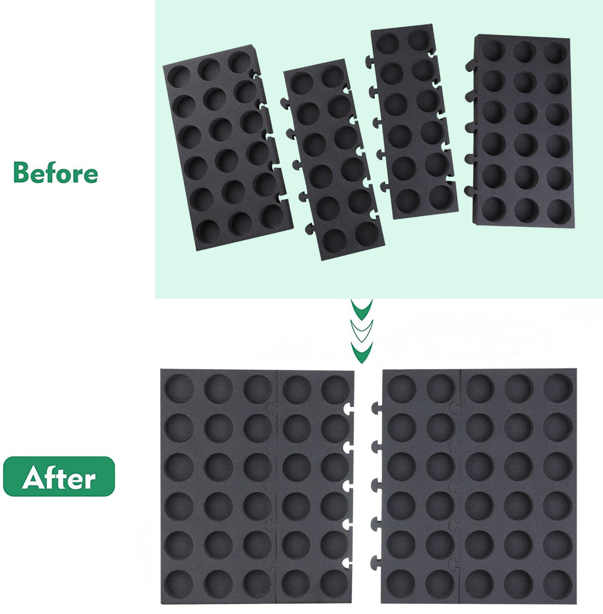Wobivcs foam-core polyethylene tray highlights durable, easy-to-clean construction.