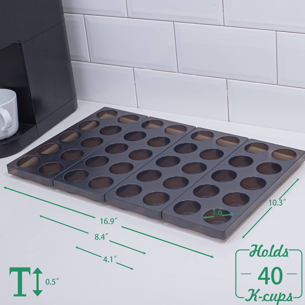 Wobivcs silicone pads provide non-slip base for stable K-Cup storage.