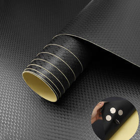 WochiTV adhesive shelf liner on cabinet surface for wrinkle-free protection