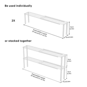 WOCHUANGSI expandable window shelf kitchen sink organizer keeps sponges and cleaners within reach.