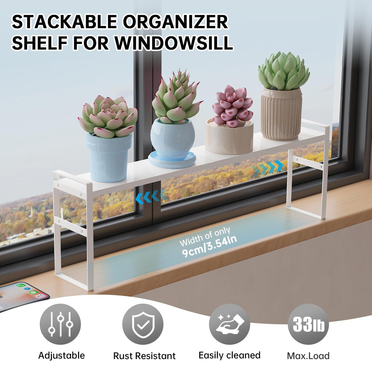 WOCHUANGSI narrow-space rack fits bathrooms and desks for essentials