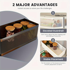 WOCHUANGSI spice-oil storage keeps seasonings within reach on metal surfaces.