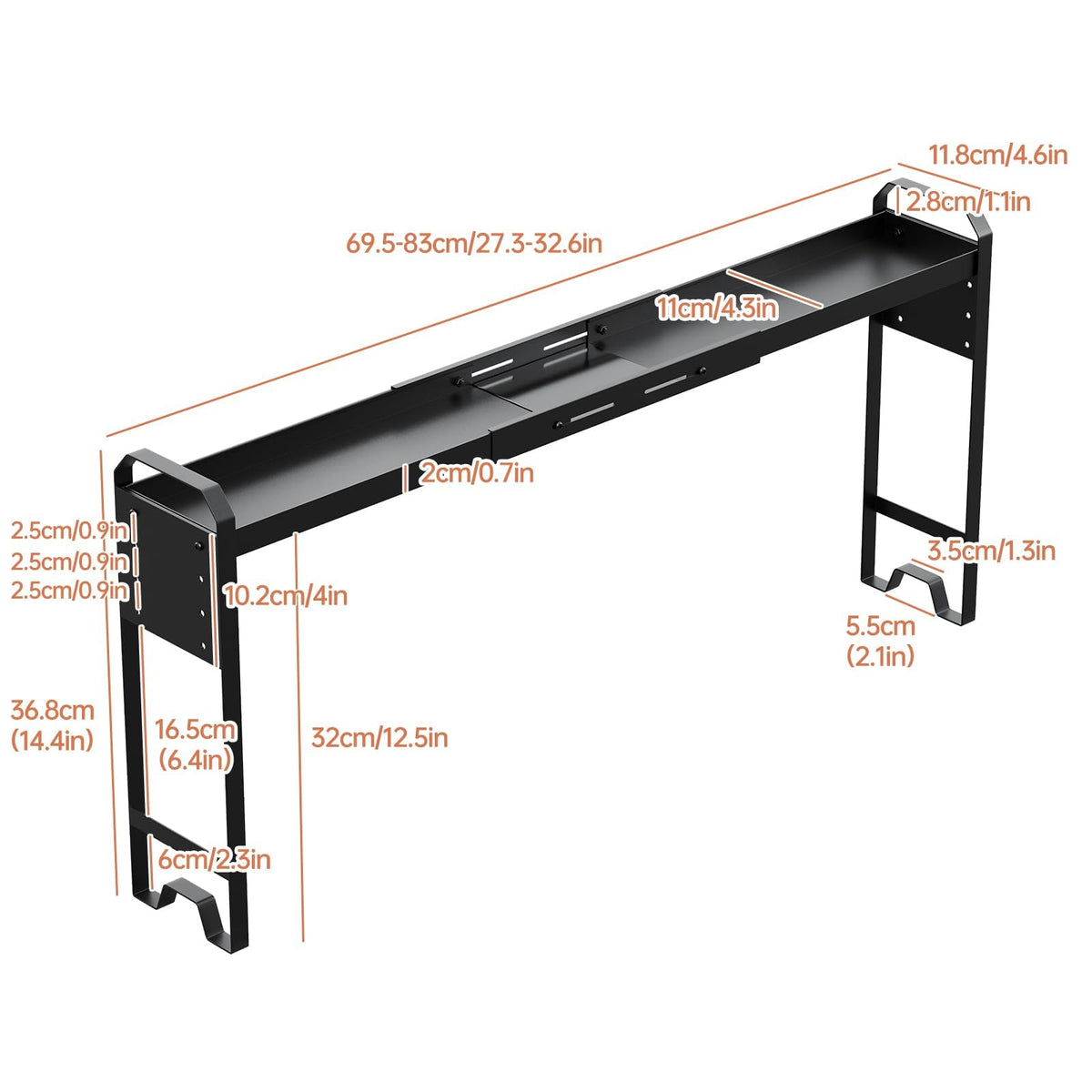 WOCHUANGSI stove shelf installation steps show simple setup for quick access to seasonings.