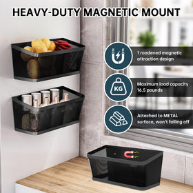 WOCUBEHOME fridge organizer with mesh design keeps items visibly ventilated.