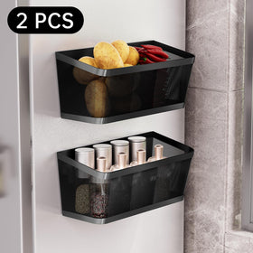 WOCUBEHOME magnetic locker organizer tidies lockers with metal walls.