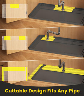 Wohbay silicone drip tray contains minor drips under sinks