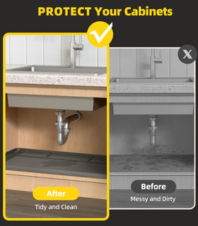 Wohbay storage-friendly mat turns under-sink space into neat organization