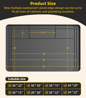 Wohbay waterproof silicone mat is easy to clean and durable