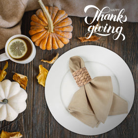 Set of 12 handmade napkin rings adds rustic charm to holiday tables