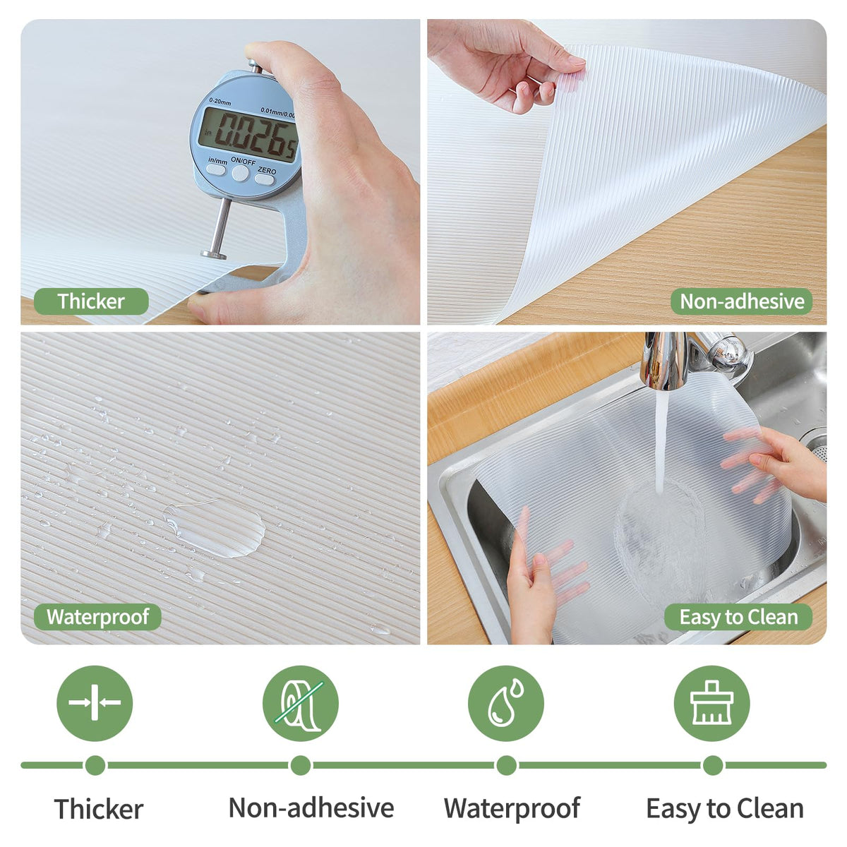 wohomuke liner shows ribbed anti-slip surface for secure organization