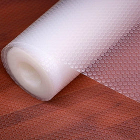 wohomuke shelf liner with dots texture for slip resistance in drawers.