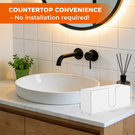WOHUGEKOKO bathroom and kitchen dispenser keeps surfaces tidy.