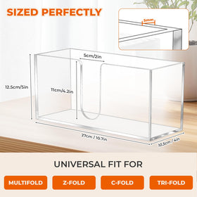 WOHUGEKOKO countertop dispenser showing wide slot for smooth towel pull.