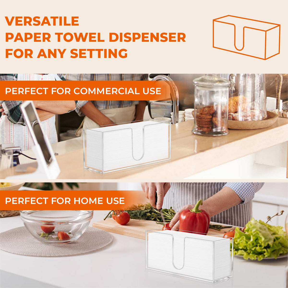 WOHUGEKOKO easy-load design accepts standard multi-fold towels.