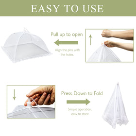Wokuya 7Pack 17x17 food covers protects dishes during barbecues