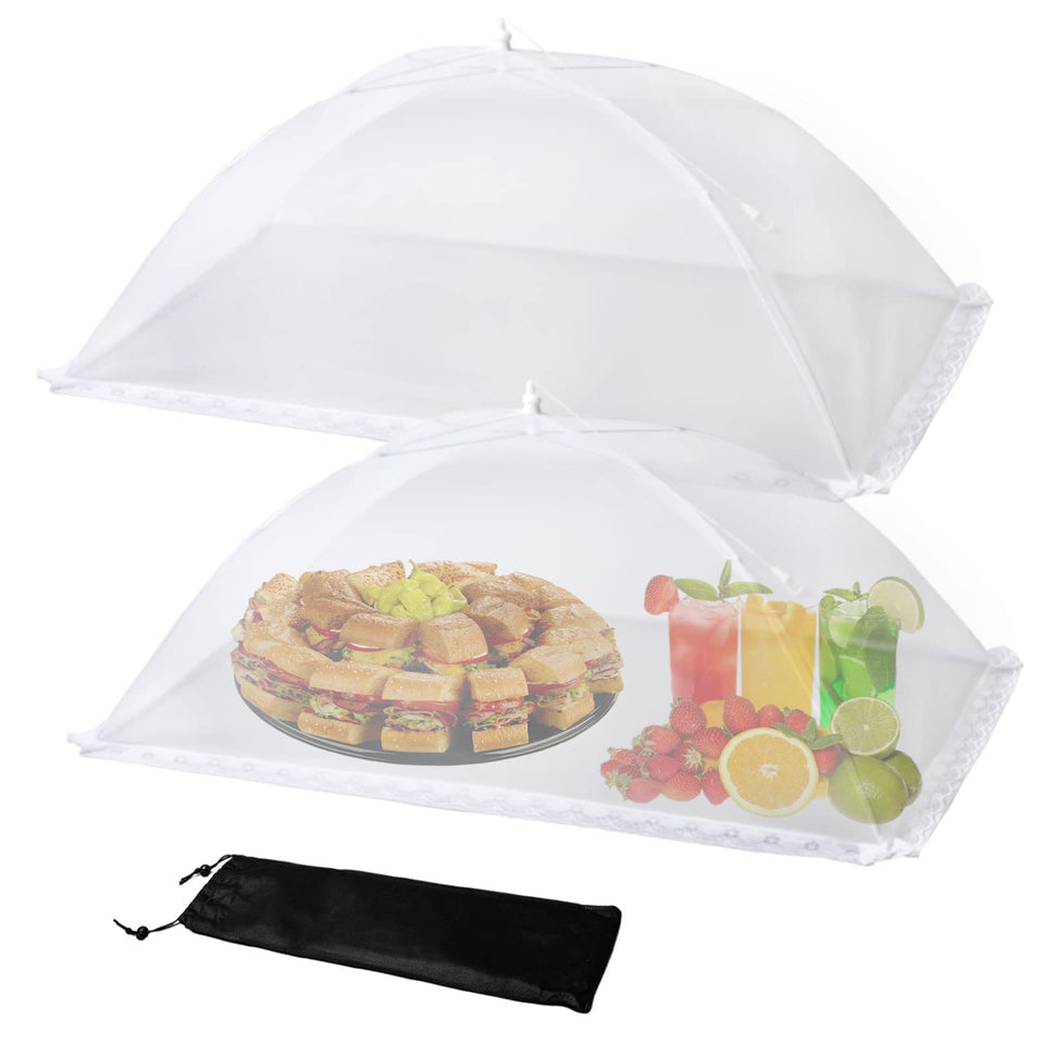 Wokuya outdoor food covers shield meals in a two pack 40x24 inch setup