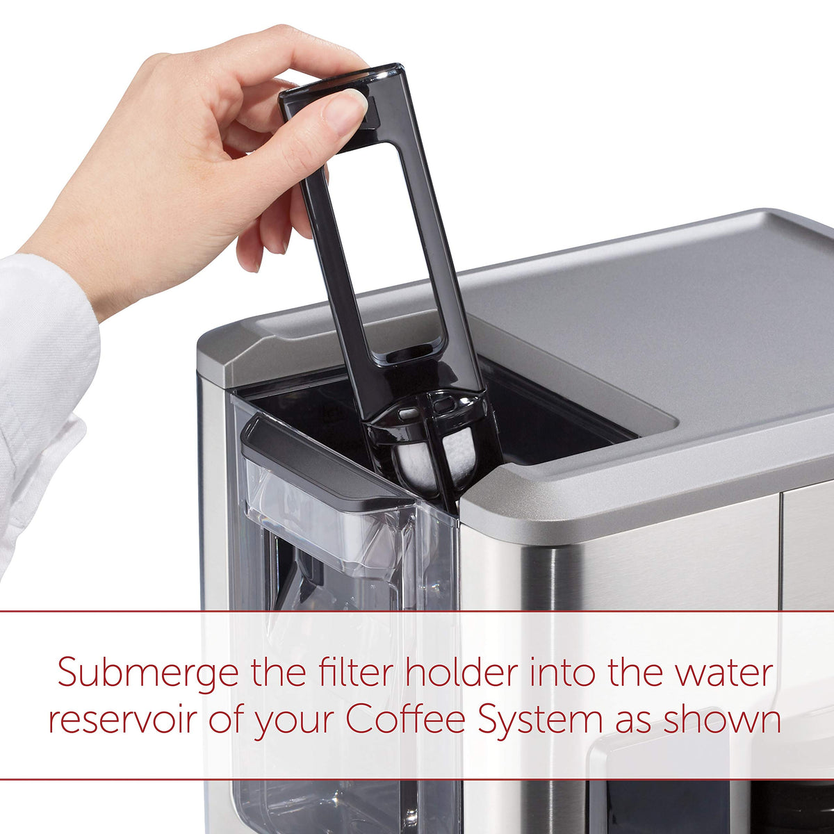 Closeup of activated charcoal filtration in Wolf Gourmet filter.
